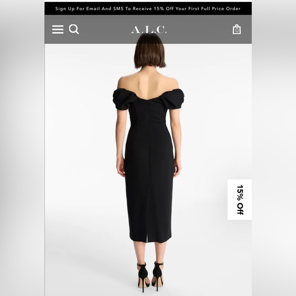 ALC Nora midi dress black - Picture 3 of 3